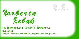 norberta rebak business card